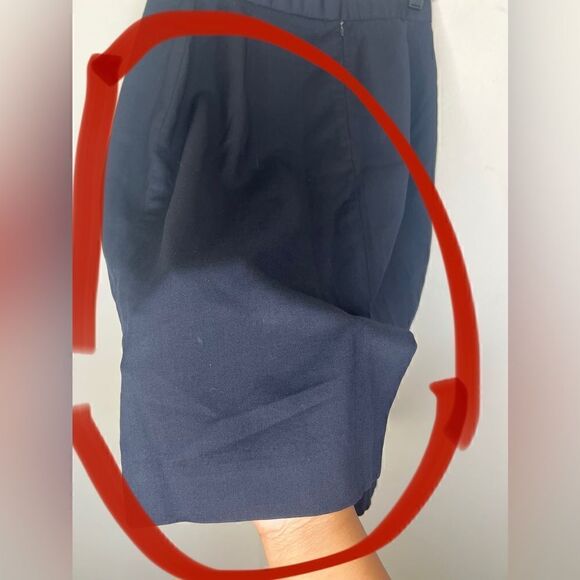 Burberry Navy Blue Vintage Burberry’s 100% Wool Academia Pencil Skirt Size 8 - Picture 9 of 12